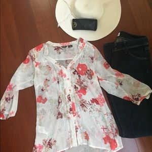 Sheer Mid Sleeved Top - Small - Eddie Bauer